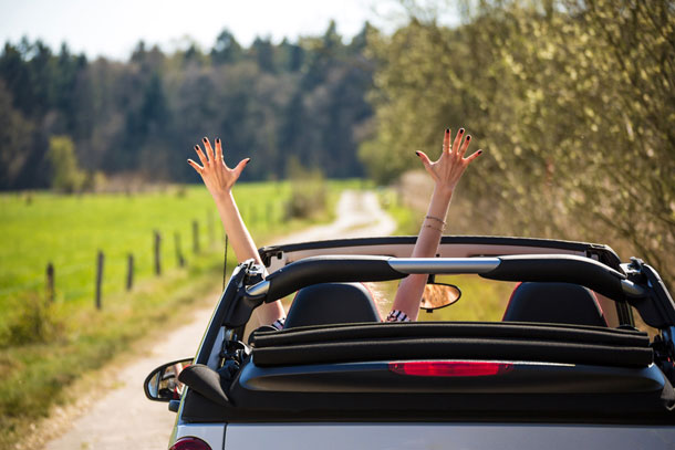 Fahrt mit dem Cabrio